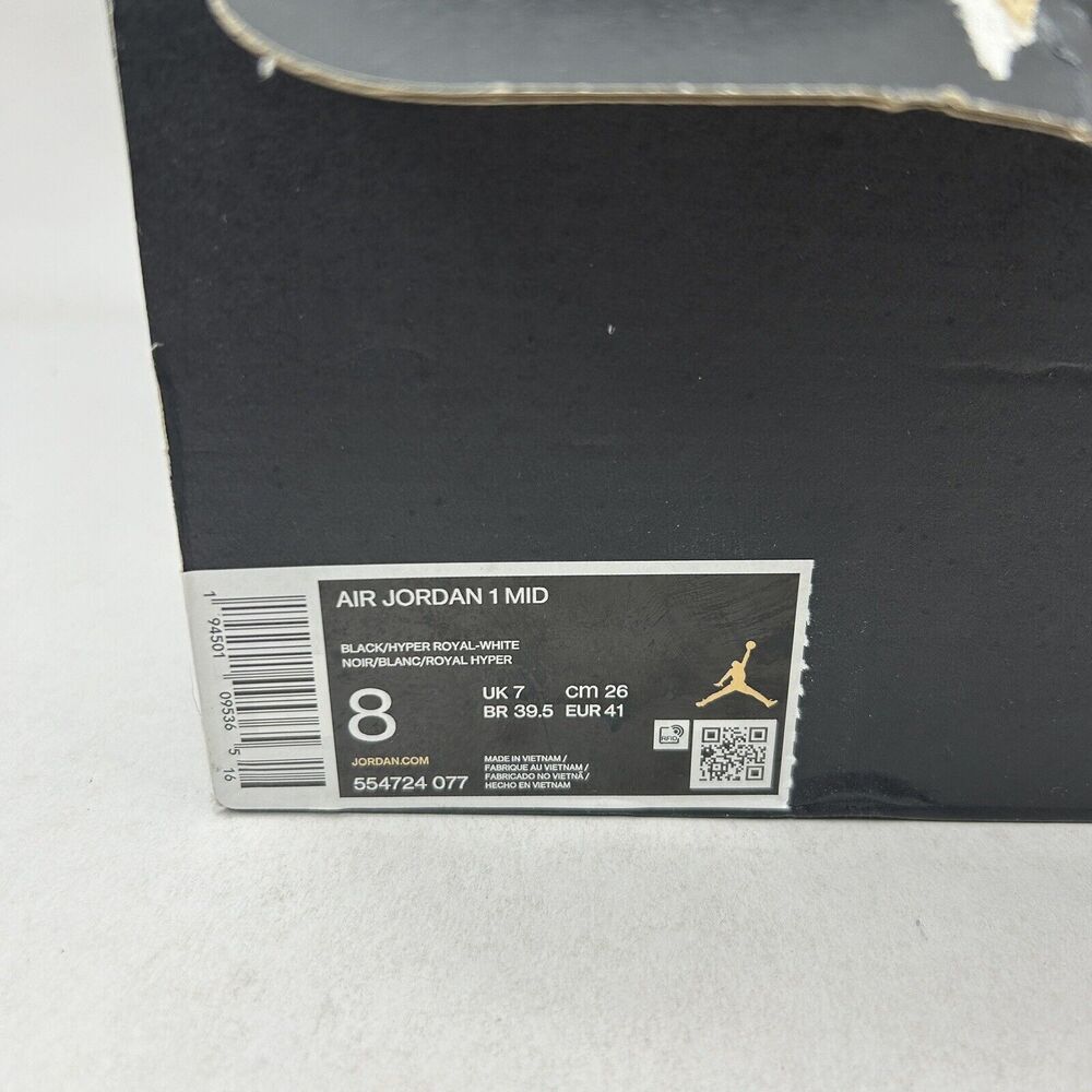 Nike Shoes Air Jordan 1 Mid Retro “Hyper Royal” 2023 - Picture 8 of 8